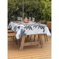 thumbnail image 2 of Outdoor Tablecloth with Umbrella Hole & Zipper, Navy Blue Starfish Coastal Rectangle Tablecloth 60x102 Inch, Summer Beach Black Coral Nautical Patio Table Cover Waterproof Table Cloth for Picnic, 2 of 7