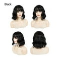 thumbnail image 5 of DOPI Brazilian Virgin Hair Full Lace Cap Band Human Hair Wigs For Black Women Women Short Wavy Bob Silky Wavy Synthetic Hea, 5 of 5