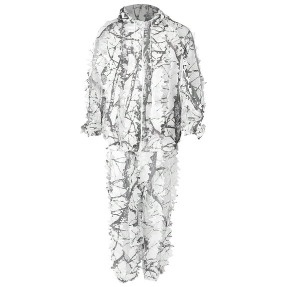 ACOUTO Snow Ghillie Suit Set Camouflage Hunting Clothes Wild 3D Leaf Jackets And Pants