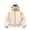 White, variant on Boys Girls Balaclava Hooded Sweatshirt Full Zip Double Layer Hoodies Jacket Lightweight Warm Oversized Coat Trendy Outerwear