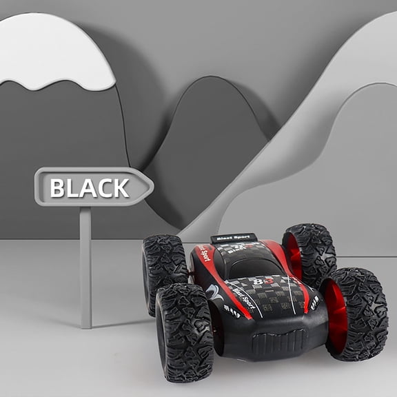 Gallickan Pull Back Car Flip Cars, Friction Powered Toys for 3 4 5 6 Year Old Boys, Push and Go Vehicles Inertial Cars for Boys and Girls Birthday Party, Black