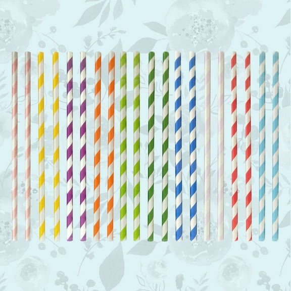 FRCOLOR Assorted Color Paper Drinking Straws for Parties and Home Use Safe Reusable Biodegradable 250pcs