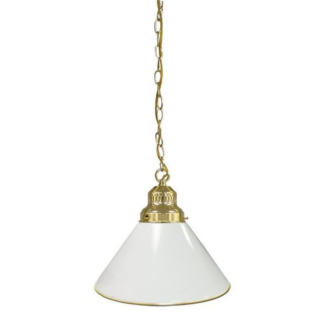 Holland Bar Stool BL1BRWT Single Shade Pendant Light - Brass