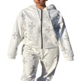 thumbnail image 1 of Femmes Y2k Skeleton Zip Up Hoodies Strass Graphique Pulls Surdimensionnés, 1 of 6