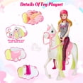 thumbnail image 2 of 305PCS Doll Horse Set with Doll Clothes & Accessories, Doll Toys for Girls, Dolls & Accessories Playset with Horse, Riding Outfit, Shoes, Glasses, Bags & DIY Rubber Bands, 2 of 7