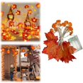 thumbnail image 1 of Fall Decor Autumn Pumpkin Wreath Lamp Realistic Autumn Decoration Larger Maple String Lamp A Total Of 10FT 20LED Autumn Lamp Battery Powered Indoor Home Outdoor Thanksgiving, 1 of 6