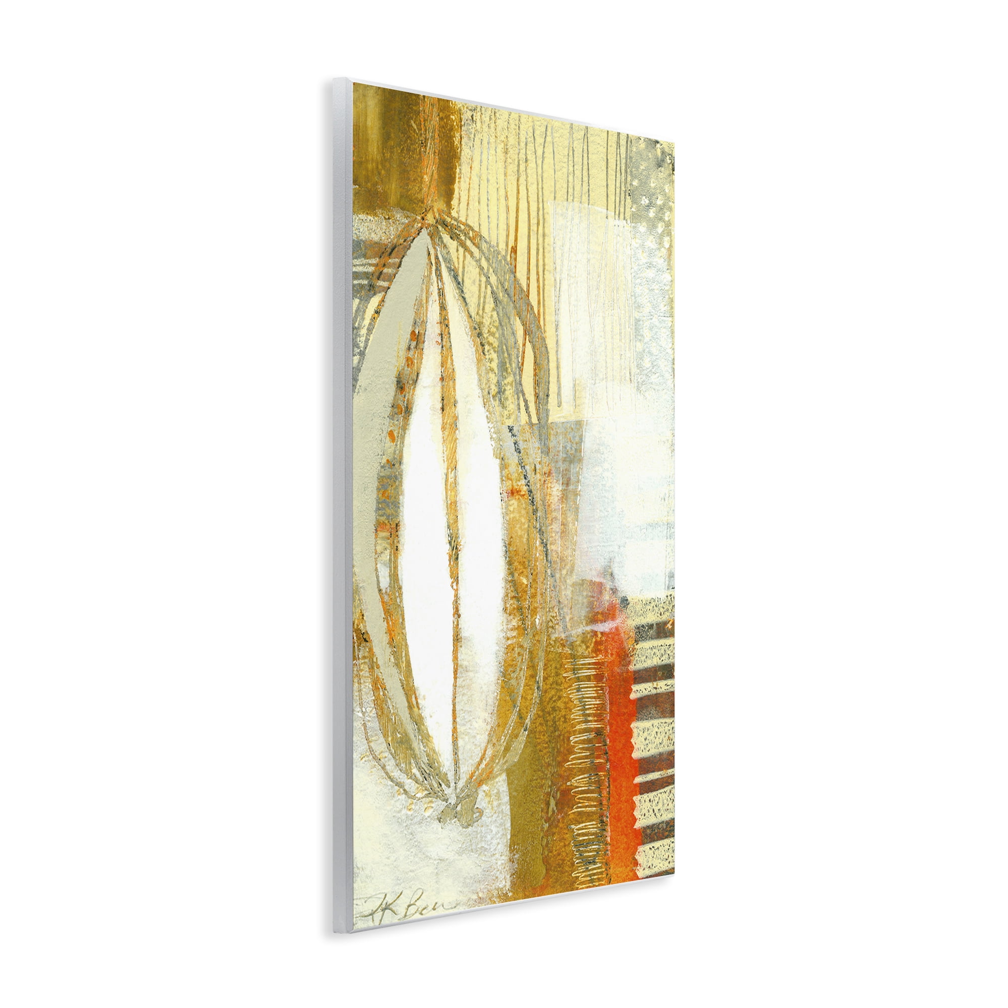 Stupell Industries Rustic Oblong Shape Collage Abstract Painting Unframed Art Print Wall Art, 13 x 19