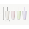 thumbnail image 4 of Vasos de agua de grado alimenticio de gran capacidad, vasos de pajitas de plástico de doble capa resistentes a altas temperaturas - 750ml, 4 of 4