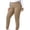 Khaki, variant on MLCDZ Plus Size Workout Leggings for Women High Waisted Side Slit Lounge Lightweight Gym Sports Yoga Pants Fitness Exercise Stretch Soft Trousers