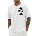 thumbnail image 1 of Chemises pour Hommes, Hommes Imprimé Col Rond Décontracté Mode Manches Courtes Blouses Col Rond Chemises, 1 of 4