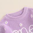 thumbnail image 4 of BemeyourBBs Baby Girl First Birthday Outfit One Embroidery Sweater Pullover Oversized Knit 1st Birthday Winter Cute Clothes, 4 of 7