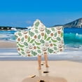 thumbnail image 5 of Toddler Hooded Beach Towel 24x50 Kids Bath Towels Soft Quick Dry for Swim Pool Boys Girls Coconut Tropical Palm Leaves, 5 of 7