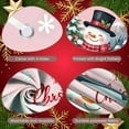 thumbnail image 4 of Pink Background Christmas Banner Snowman Design Merry Christmas Banner Christmas Tree Pattern Plaid Pattern Snowman Banner for Christmas Party Indoor Decoration Holiday Celebration, 4 of 9