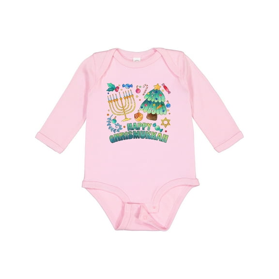 Inktastic Happy Chrismukkah Boys or Girls Long Sleeve Baby Bodysuit