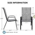 thumbnail image 4 of Pirecart Set of 4 Patio Dining Chairs, Textilene Outdoor Stacking Chairs for Poolside, Backyard, Garden, 4 of 11