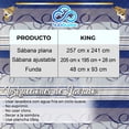thumbnail image 3 of Juego De Sabanas King Size Microfibra Amplias Con Diseño Nubisuave  Estampado, 3 of 6