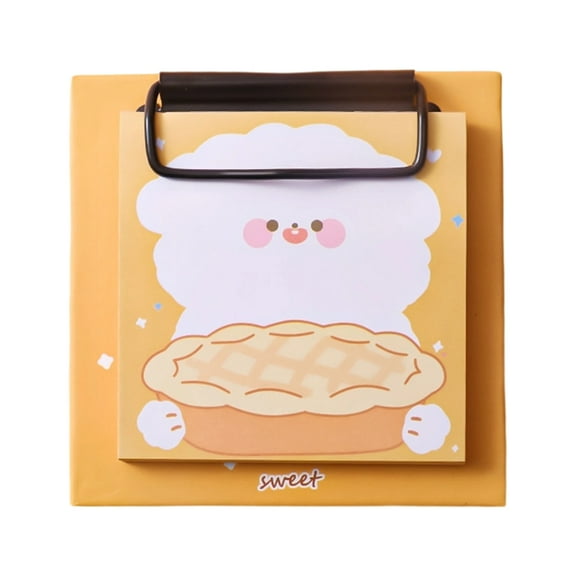 Cartoon Note Pad with Clipboard 3x3Inch 30Sheets Memopad Small Notepads For Writing Journaling Office Writing Supplies