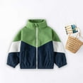 thumbnail image 5 of Odeerbi Toddler Boys Color Block Fleece Lined Jacket Winter Coat Waterproof Fleece Lined Down Coats Thick Puffy Jackets With Hood Navy 5-6 Years, 5 of 6