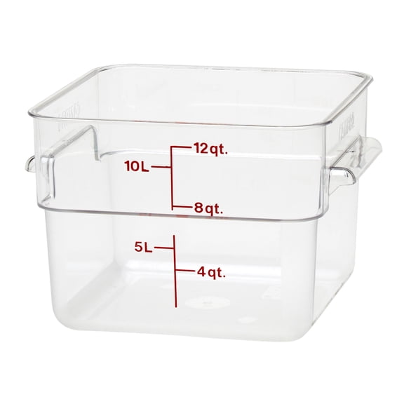 Cambro Clear 12QT Square Food Container 12SFSCW135