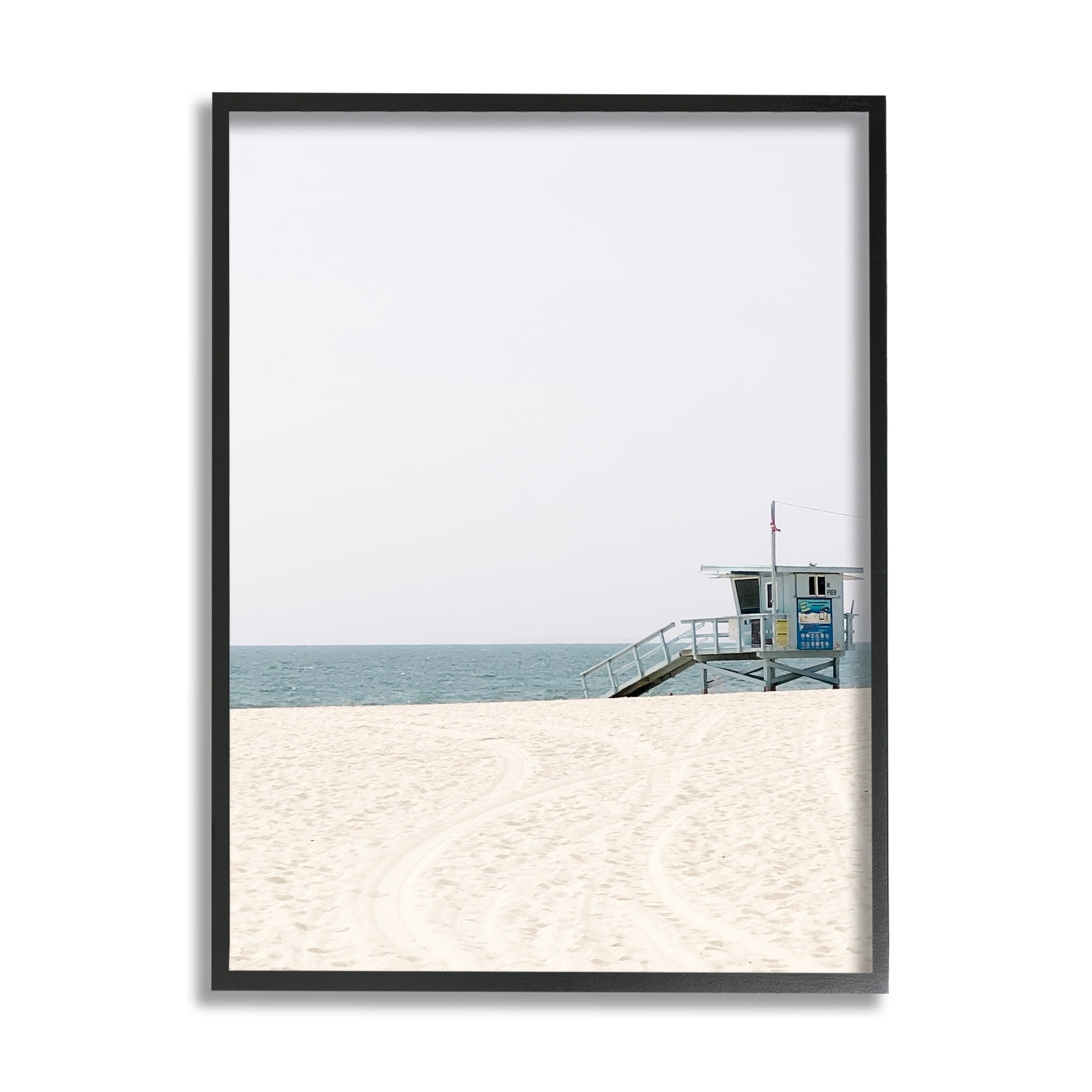 Stupell Industries Minimalistic Life Guard Beach Tower Photograph,24 x 30, Design by Amelia Myers