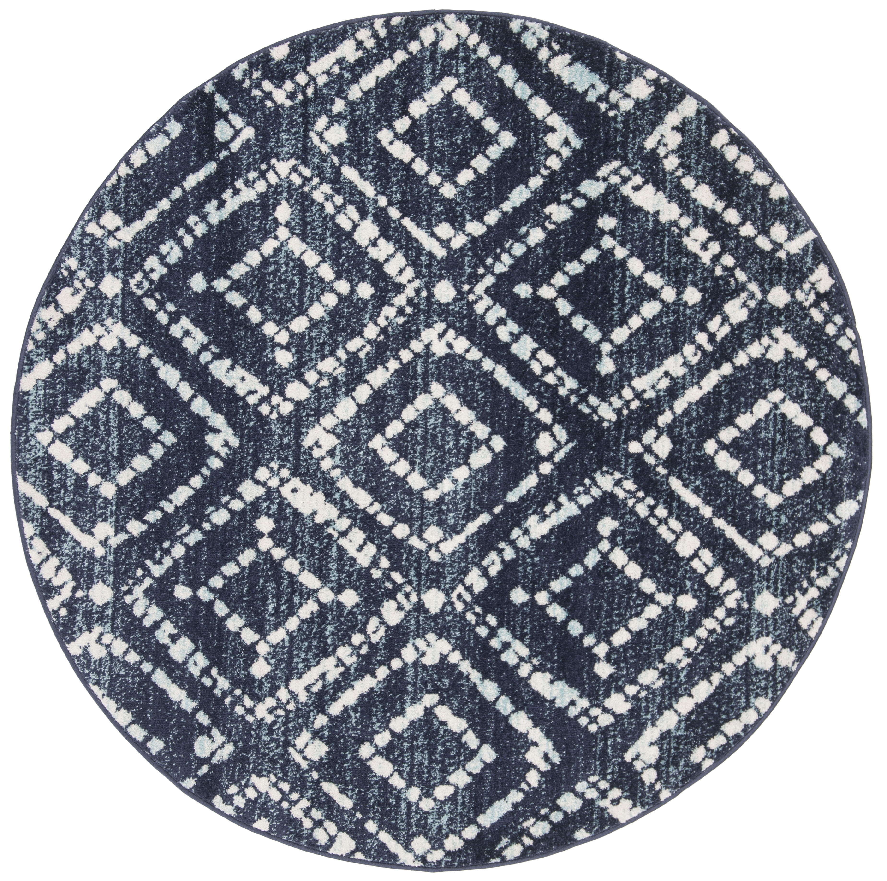 Safavieh Adirondack Lecia Geometric Area Rug, Navy/Ivory, 10' x 10' Round