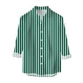 thumbnail image 3 of Men's Casual Stylish Short Sleeve Button-Up Striped Dress Shirts Cotton Beach Shirt, 3 of 4