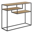 thumbnail image 1 of Pemberly Row 42" Metal and Wood Tiered Shelf Entry Table - Oak / Black, 1 of 5