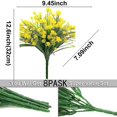 thumbnail image 2 of 8 paquetes de flores artificiales, narcisos falsos, flores resistentes a los rayos ultravioleta, sin decoloración, vegetación artificial, loto de plástico falso para bodas, jardín, 2 of 3