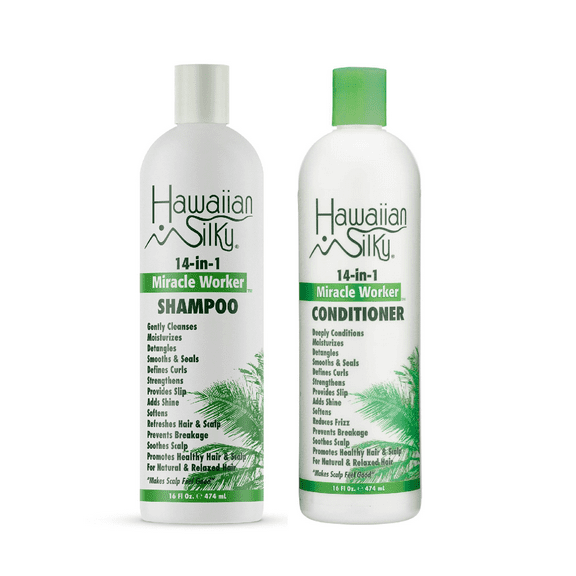 Hawaiian Silky 14-in-1 Miracle Shampoo & Conditioner, Net.wt 16 Fl.oz
