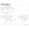 thumbnail image 2 of Kingston Brass KMS36228M386 Wesselman 36" Carrara Marble Console Sink with Stainless Steel Legs (8-Inch, 3-Hole), Carrara Marble White/Polished Nickel, 2 of 4