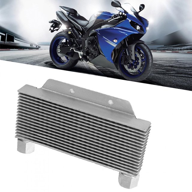 Oil Silver Aluminum Alloy Engine Oil Cooler Radiator 15 Rows Universal Motorcycle Parts
