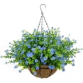 thumbnail image 4 of Multicolor Hanging Flower Basket for Spring Summer Decor- UV Resistant Artificial Plants with Vibrant Blooms for Garden, Porch& Outdoor, 4 of 18