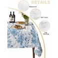 thumbnail image 2 of Navy Blue Flowers Table Cloth, Watercolor Summer Botanical Floral Waterproof Tablecloth for Rectangle Tables, Reusable Washable Fabric Table Cover for Restaurant Kitchen Dining Tables 54"x108", 2 of 6