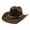 Coffee, variant on Celivon Women Men Western Shapeable Wide Brim Sun Hat Cowgirl Hat