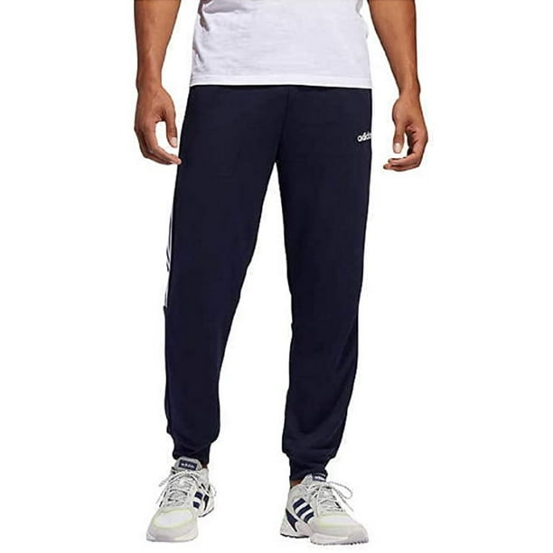 Adidas Men's French Terry 3 Stripe Jogger Sweat Pants, Navy, Medium - NEW Walmart.com