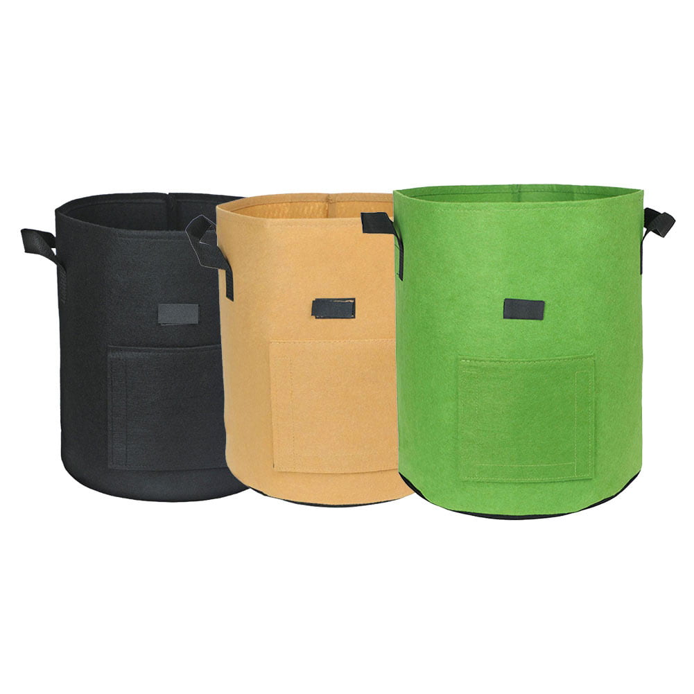 Aeration Fabric Pots with Handles Gardzen 10-Pack 5 Gallon Grow Bags 