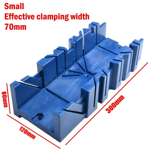 Tool Mitre Saw Box, Woodworking Multifunction Sawing Tools, 45 Degree and 90 Degree Cutting Box, ABS Plastic Blue Saw Box Small, Perfect for Wood Cutting