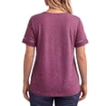 thumbnail image 4 of WellSize Plus Size V Neck Tops for Women Dressy Lace Short Sleeve Shirts Casual Summer Tunic Blouses, 4 of 8