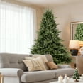 thumbnail image 4 of LAMPHOME 7FT PE/PVC Mixed Christmas Tree - 2257 Lush Tips, 3-Part Hinged, Metal Stand for Festive Ambiance, 4 of 8