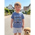 thumbnail image 3 of BemeyourBBs God Says I Am Toddler Baby Boy Summer Outfit Kids Baby Boy Christening Clothes Short Sleeve Vehicle Letters Print Summer T Shirt Tops Clothes, 3 of 9