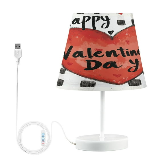 BZSMCE Table Lamp Creative Happy Valentines Day Simple Pattern Night Light