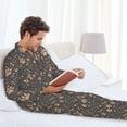 thumbnail image 6 of Lsque Animal Paw Pattern Long Sleeve Pajama Set for Men - Soft 2-Piece Sleepwear and Loungewear Set with Pockets, Comfy Nightwear-Large, 6 of 7