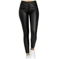 thumbnail image 3 of KDFJPTH Women Solid High Waist Casual Ankle Slim-Leg Leggings, 3 of 9