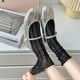 thumbnail image 5 of 3 pares de calcetines de moda sólidos ahuecados para mujer, calcetines largos suaves y bonitos para mujer, calcetines finos de malla con rayas Jk, calcetines de malla con encaje en la, 5 of 7