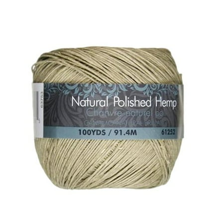 Hemp Webbing - Cousin Natural Thin Polished Hemp, 100 Yd.
