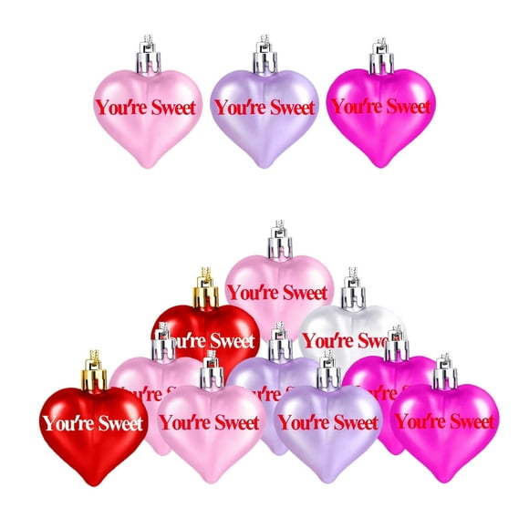 Cotonie 25Pcs Décorations Valentine Ornements de Coeur Cadeaux Romantiques de Jour de la Saint-Valentin