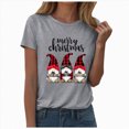 thumbnail image 3 of Towmus Women Christmas Shirt Fall Graphic Crew Neck Tee Shirt Casual Summer Tops Short Sleeve Clothes, 3 of 6