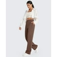 thumbnail image 6 of G4Free Straight Leg Lounge Relaxed Pants Stretchy Comfy High Waist Sweatpants with Pockets Winter Wide Leg Baggy Pajama Bottoms, 6 of 9