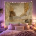 thumbnail image 2 of Organic Forms Across an Earthy Geometric Field, Serene Abstract for Art Lovers, Earth Tone Wall Art, Housewarming Gift, Tapestry Wall Hanging for Bedroom and Living Room, 2 of 7