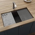 thumbnail image 3 of Ruvati Granite Composite Undermount Workstation Kitchen Sink Coffee Brown, 3 of 10